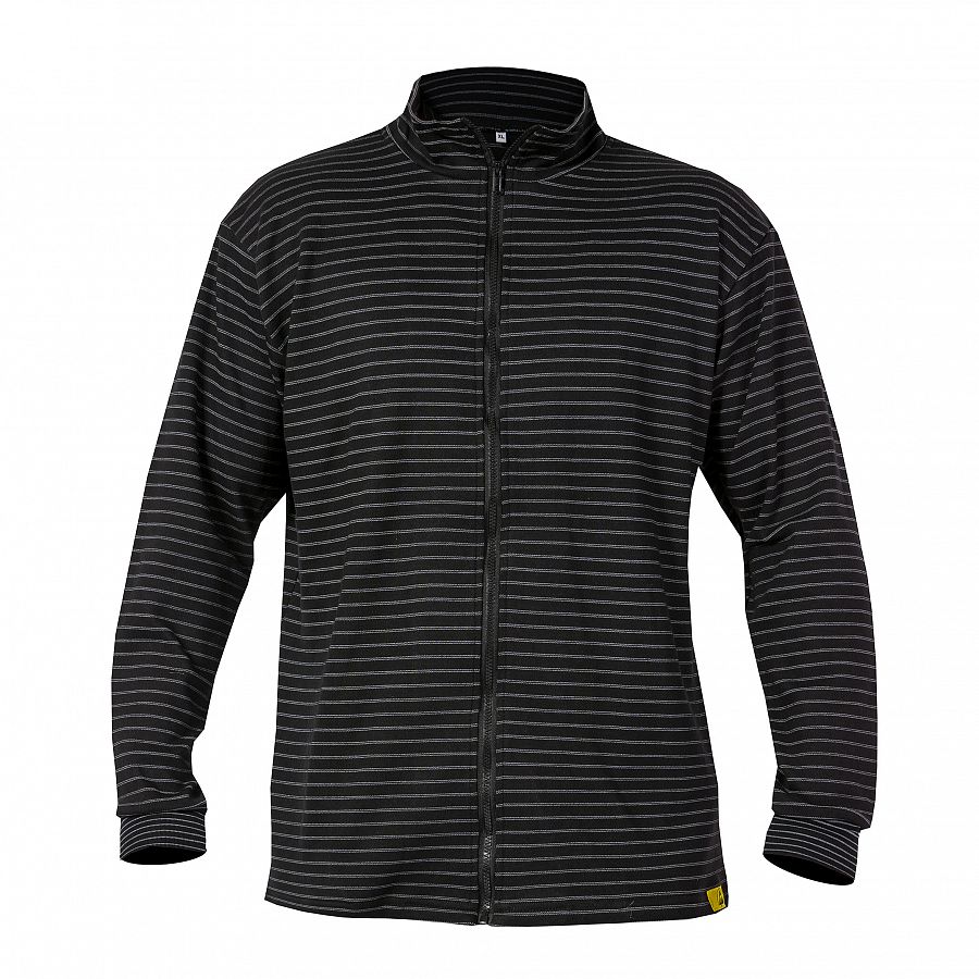 Mikina PXT Antistatic wear černá rozepínací na zip, stojáček 290 g/m2